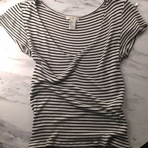 V-Neck Striped Top